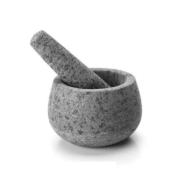 Mortier en Granit de 12 x 8 cm avec la Main