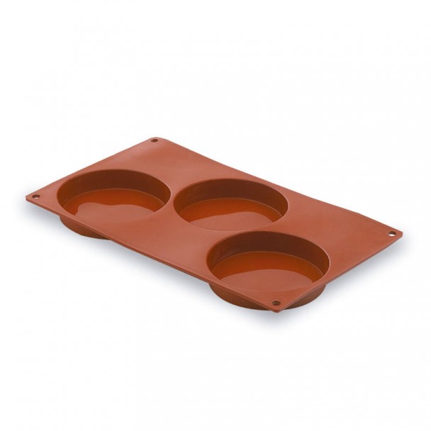 Base De Moule À Moelleux 3 Cavités Silicone Pastryflex