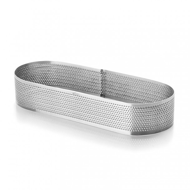 Bague Ovale En Acier Inoxydable Perforé