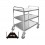Chariot de Service 3 Plateaux Amovibles en acier Inoxydable de 150 kg