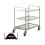 Chariot de Service 3 Plateaux en acier Inoxydable de 150 kg
