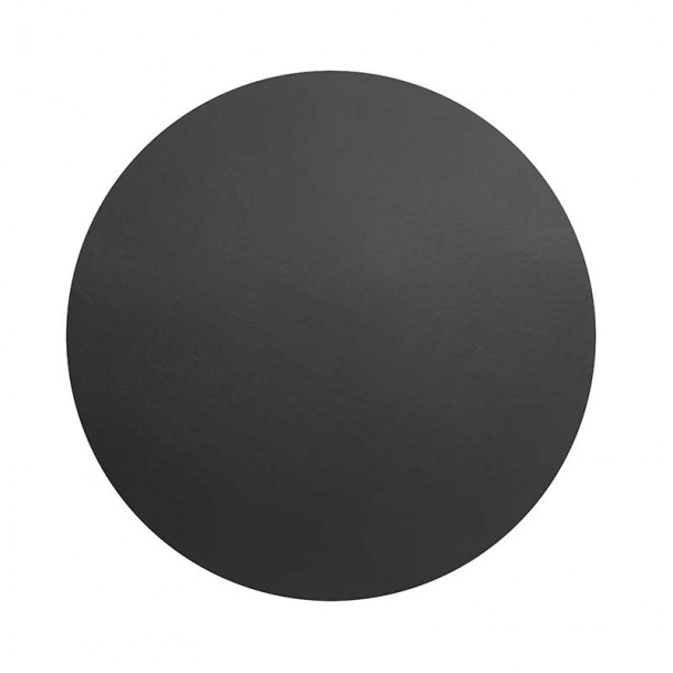 Nappe Individual en Cuir Anthracite Rond