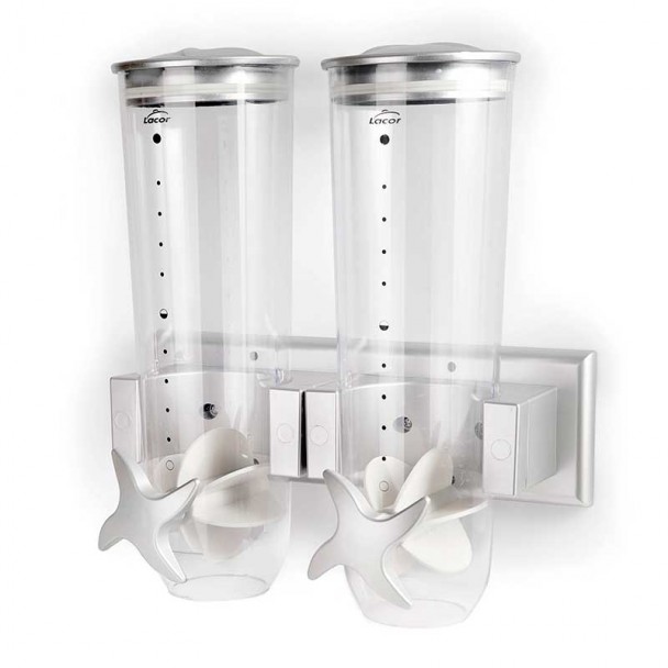 Distributeur double de céréales mural